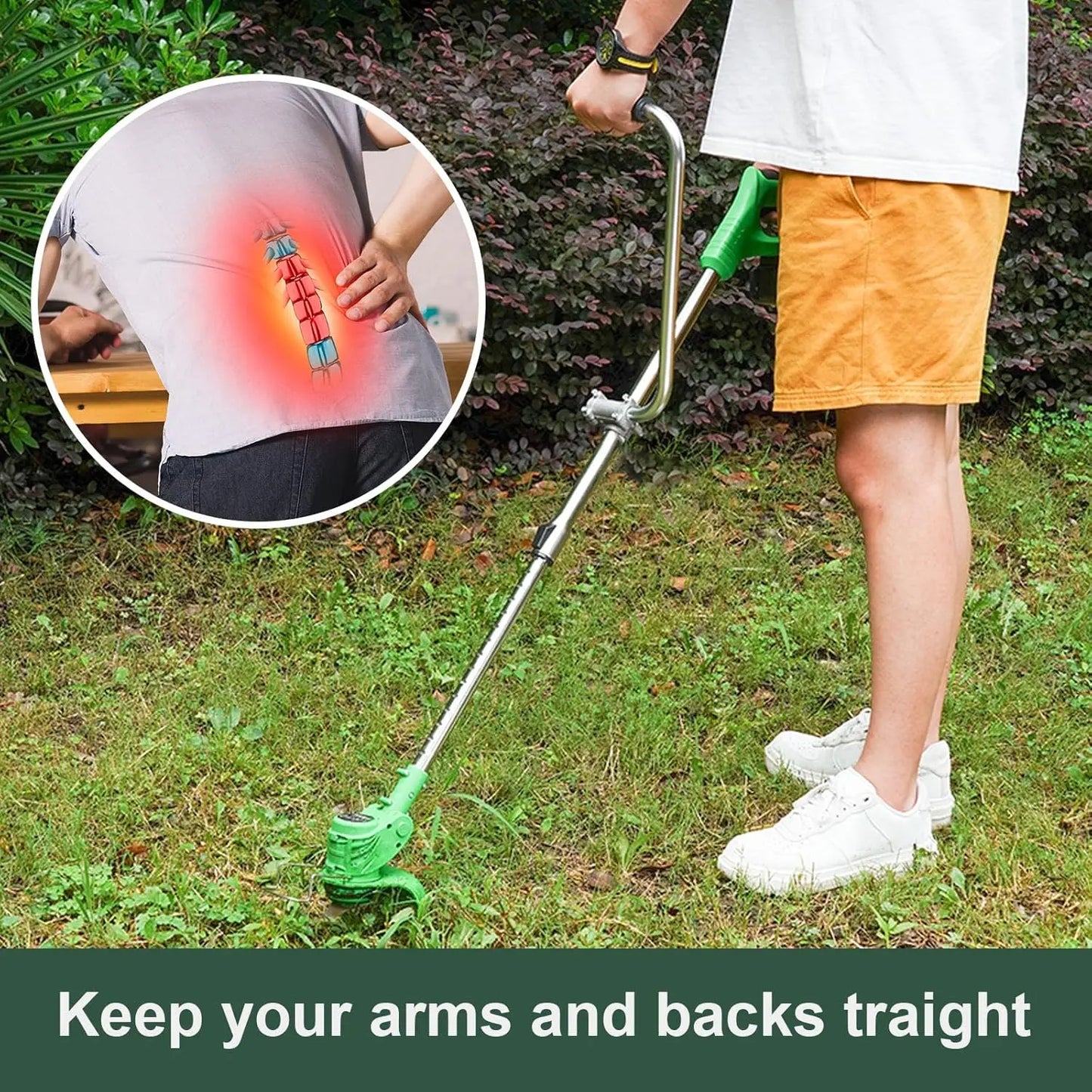 Aluminum Trimmer Handle with Bracket Clip