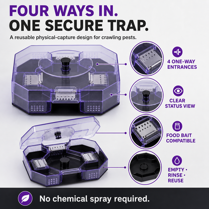 🪳 Reusable No-Spray Roach Trap – Chemical-Free