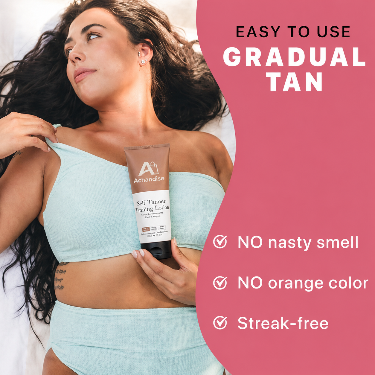 🌞 Get the Ultimate Sunless Glow – 49% OFF – ✨Self Tanner Lotion – For a Natural, Streak-Free Tan