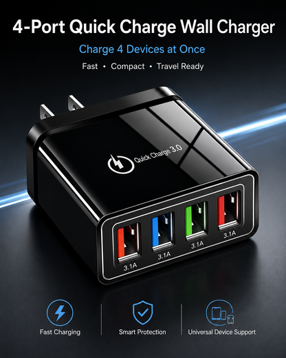 The Charger Big Tech Hates | ⚡4-Port Quick Charge 3.0 + AI Performance Boost