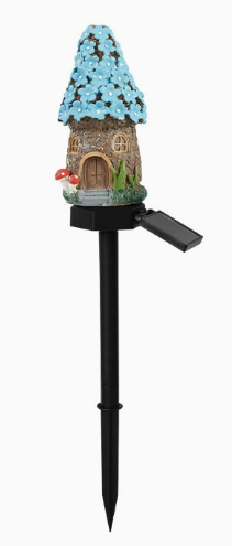 Solar Fairy-Tale Mushroom Cottage Garden Light