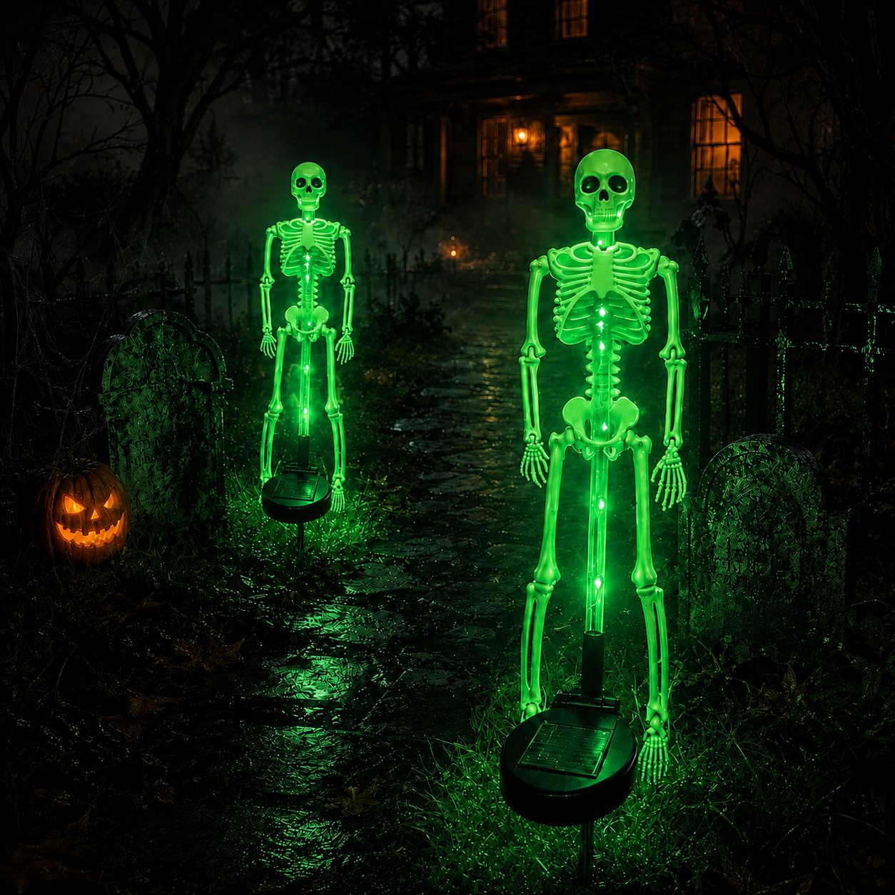 💀 Solar Skeleton Yard Stake