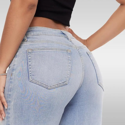 TroveHand Mid-Low Rise Stretch Wide-Leg Jeans