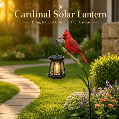 💝Vivid & Natural Charm🐦 Cardinal Solar Light—A Beautiful Garden Light That Feels Full of Life