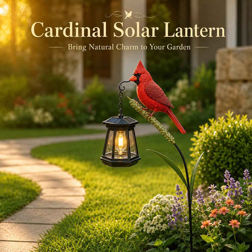 💝Vivid & Natural Charm🐦 Cardinal Solar Light—A Beautiful Garden Light That Feels Full of Life