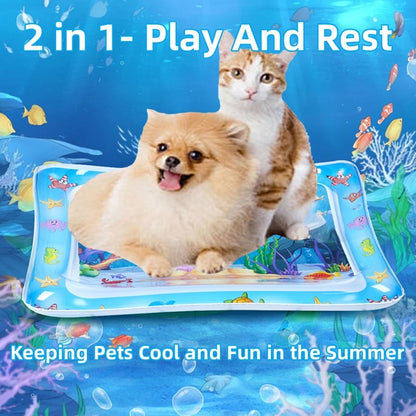 😺 Unleash the Fun for Indoor Cats - 49% OFF ✨Pet Water Sensory Mat – For Playful Hunting & Cooling Relief! 🐟