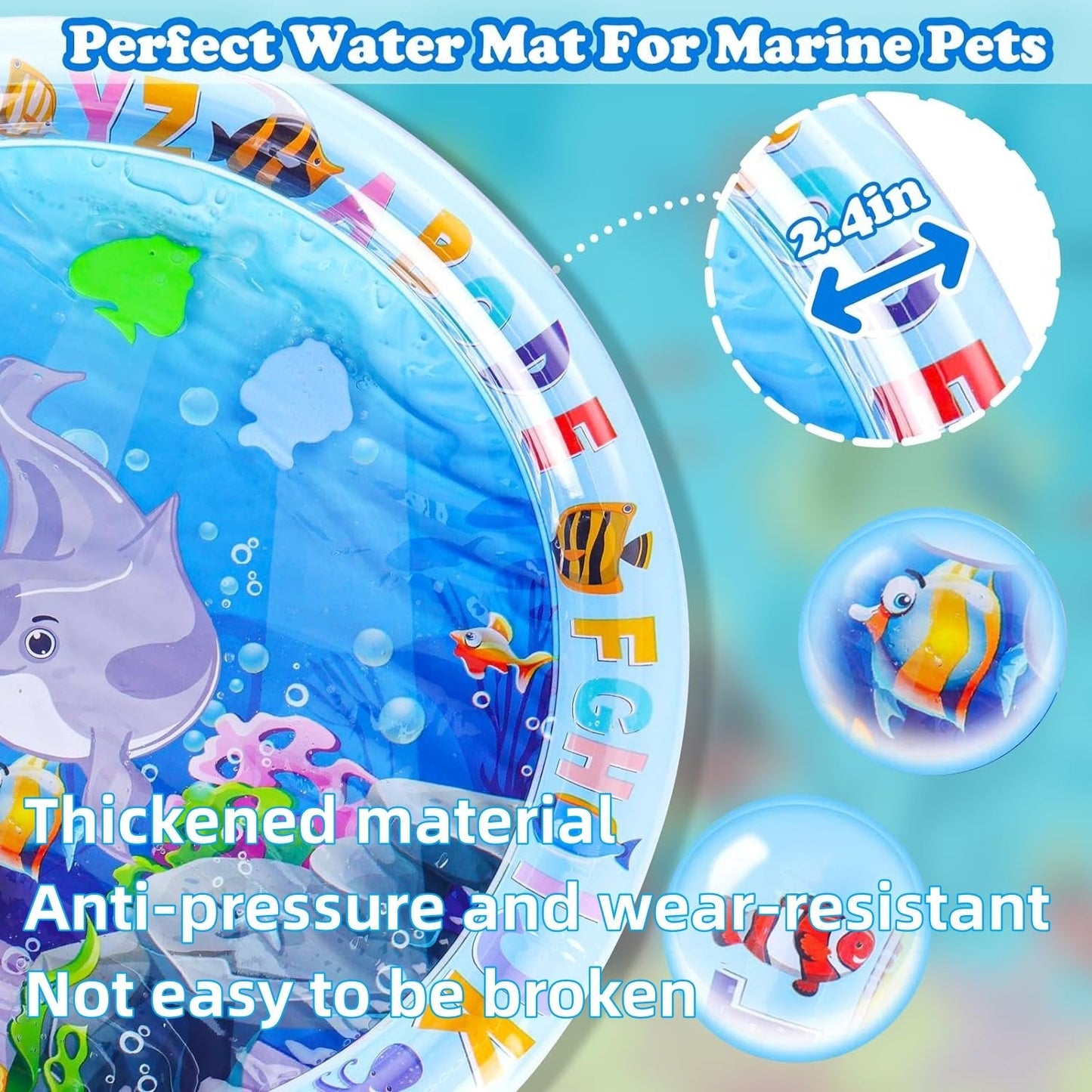 😺 Unleash the Fun for Indoor Cats - 49% OFF ✨Pet Water Sensory Mat – For Playful Hunting & Cooling Relief! 🐟