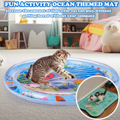 😺 Unleash the Fun for Indoor Cats - 49% OFF ✨Pet Water Sensory Mat – For Playful Hunting & Cooling Relief! 🐟