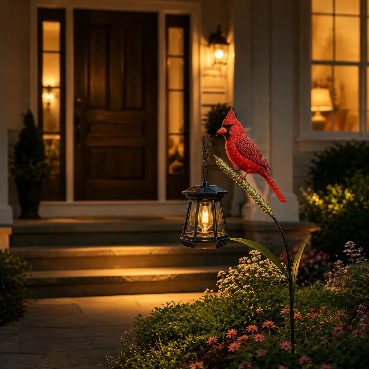 💝Vivid & Natural Charm🐦 Cardinal Solar Light—A Beautiful Garden Light That Feels Full of Life