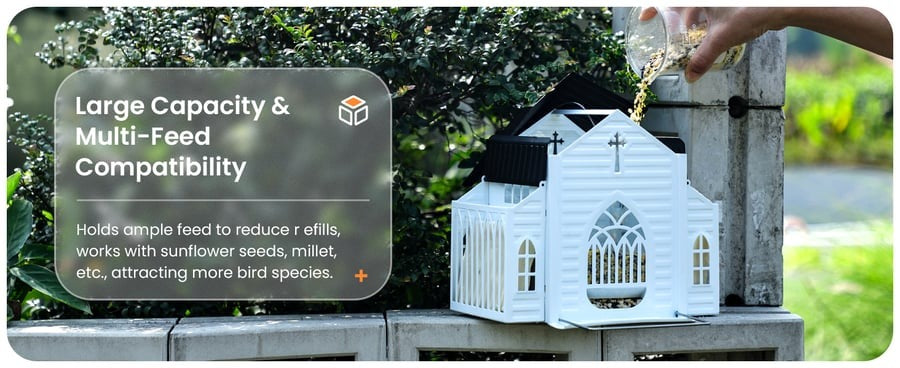 🎁 Last Day 60% OFF-✝️Church-Shaped Solar Bird Feeder(✨Same as in the video)