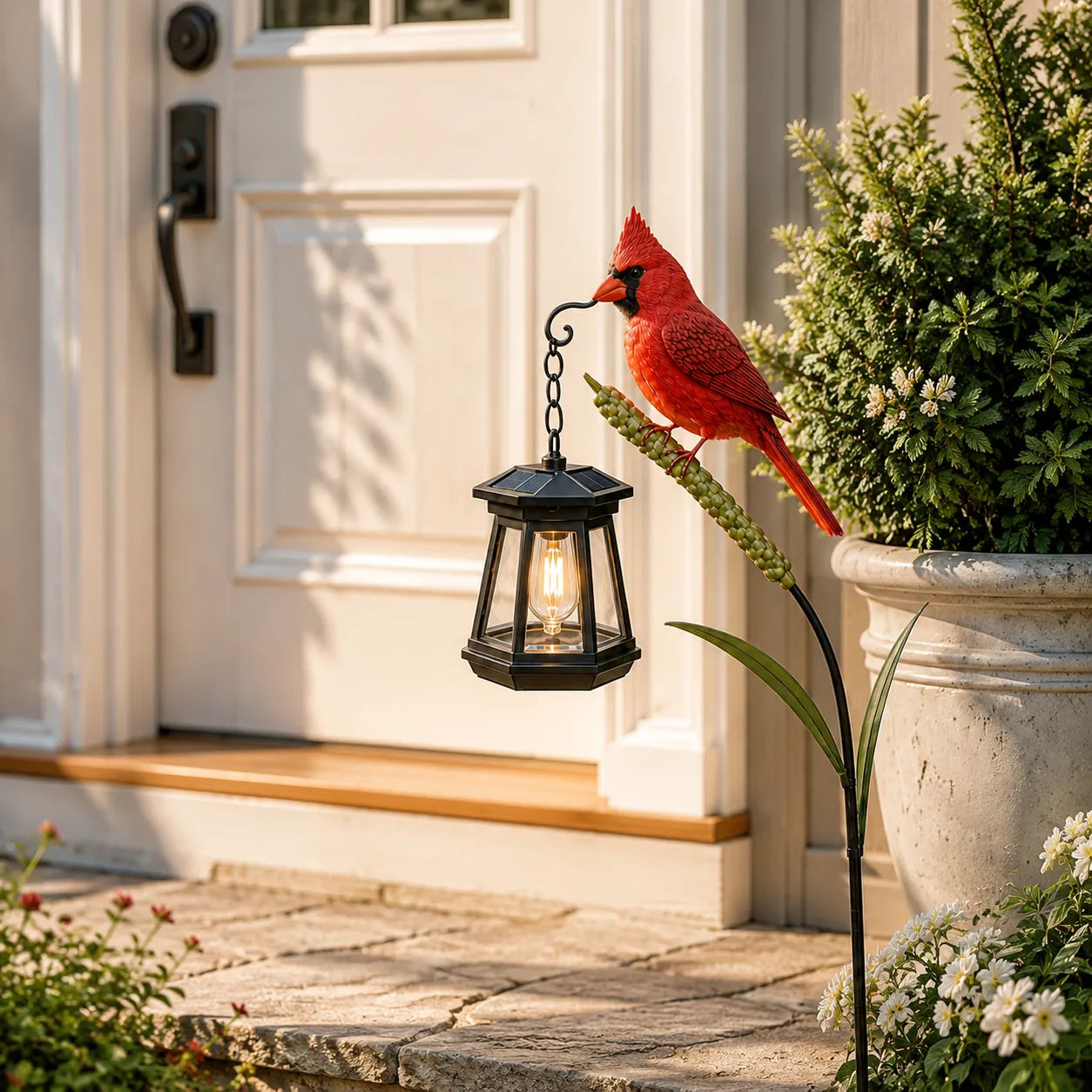 💝Vivid & Natural Charm🐦 Cardinal Solar Light—A Beautiful Garden Light That Feels Full of Life