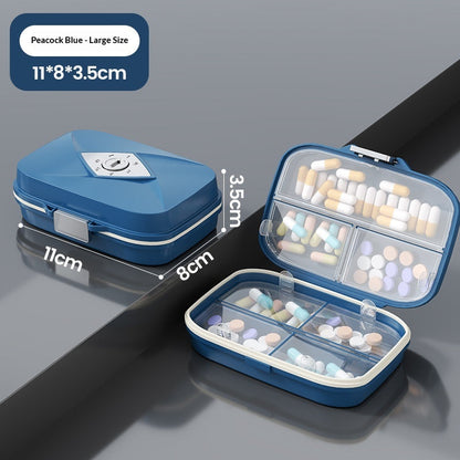7-Day Double Layer Moisture-Proof Travel Pill Box, Portable Weekly Pocket Medicine Organizer
