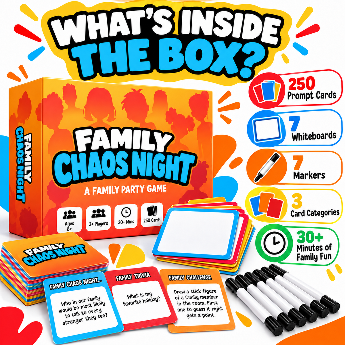 😂 50% OFF Today! Family Chaos Night – Hilarious Family Party Game