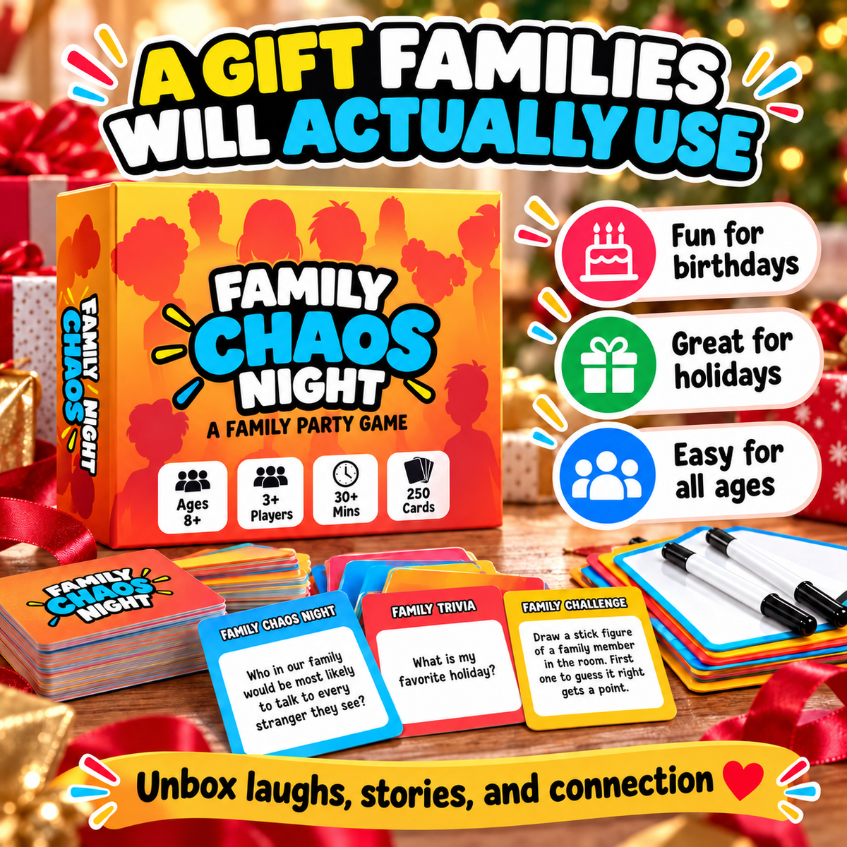 😂 50% OFF Today! Family Chaos Night – Hilarious Family Party Game