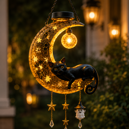🎃 Halloween Early Bird Sale | 50% OFF Black Cat Moon Solar Lantern