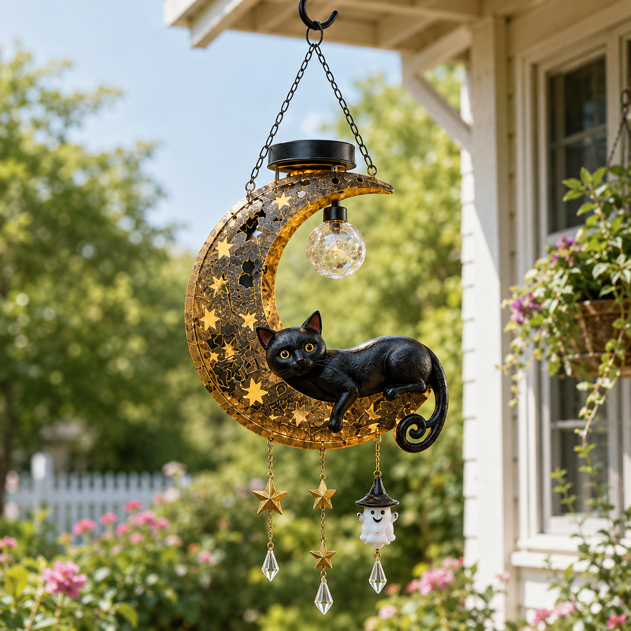 🎃 Halloween Early Bird Sale | 50% OFF Black Cat Moon Solar Lantern