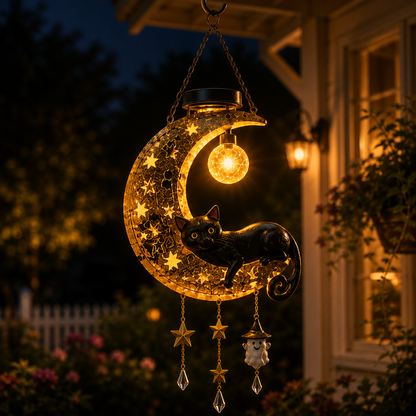 🎃 Halloween Early Bird Sale | 50% OFF Black Cat Moon Solar Lantern
