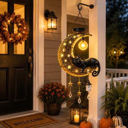 🎃 Halloween Early Bird Sale | 50% OFF Black Cat Moon Solar Lantern