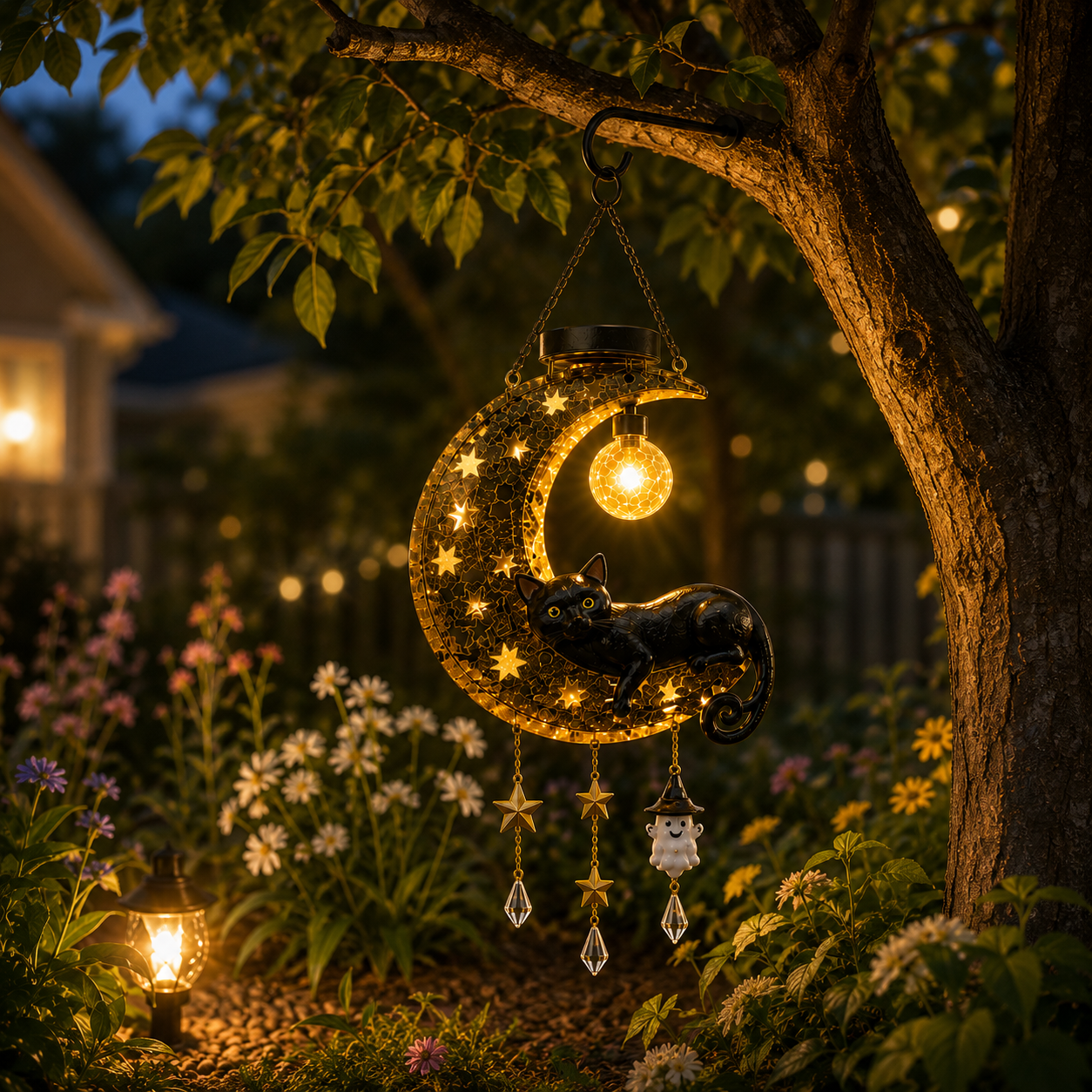 🎃 Halloween Early Bird Sale | 50% OFF Black Cat Moon Solar Lantern