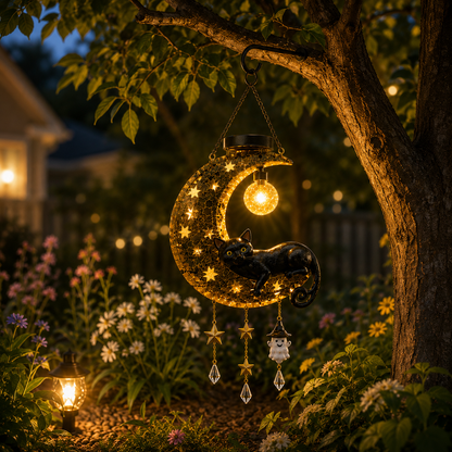 🎃 Halloween Early Bird Sale | 50% OFF Black Cat Moon Solar Lantern