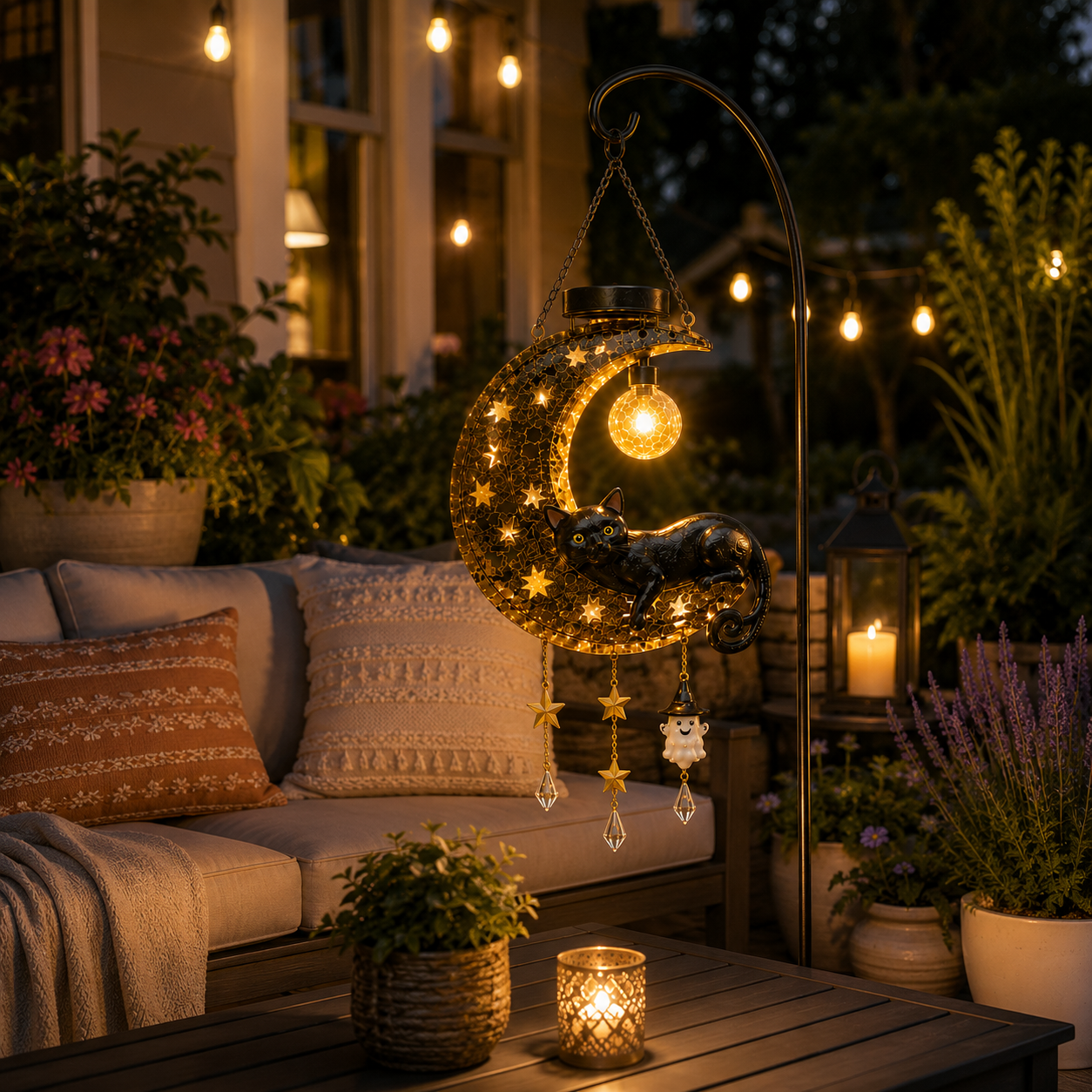 🎃 Halloween Early Bird Sale | 50% OFF Black Cat Moon Solar Lantern