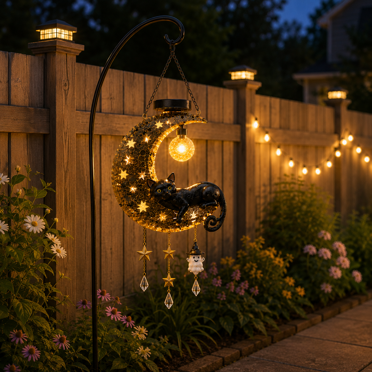 🎃 Halloween Early Bird Sale | 50% OFF Black Cat Moon Solar Lantern