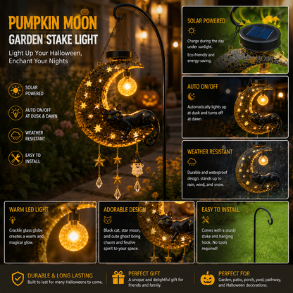 🎃 Halloween Early Bird Sale | 50% OFF Black Cat Moon Solar Lantern