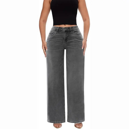 TroveHand Mid-Low Rise Stretch Wide-Leg Jeans