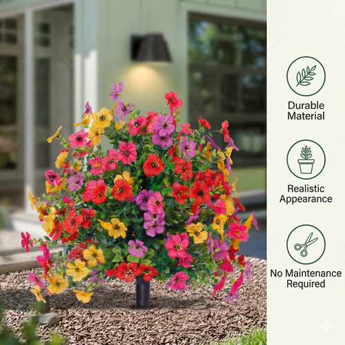🎁 Last Day Coming Soon: 40% Off 💐 Artificial Topiary Ball Trees with Flowers and Ground Spikes 💐