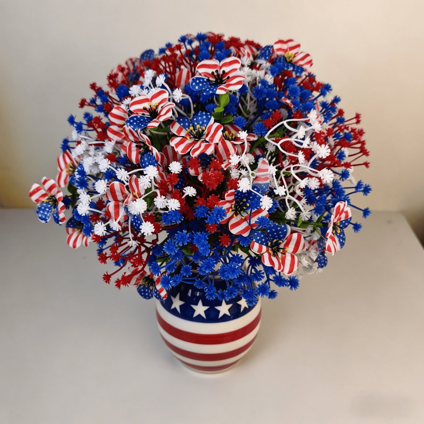🔥4th of July Hot Sale 50% Off🔥Patriotic Red White Blue Artificial Flowers💐