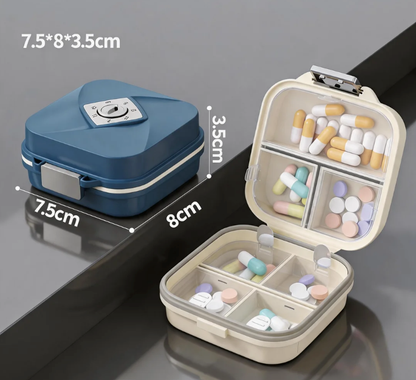 7-Day Double Layer Moisture-Proof Travel Pill Box, Portable Weekly Pocket Medicine Organizer