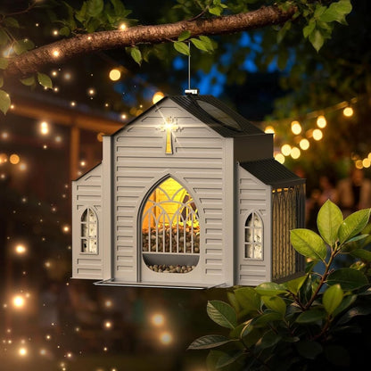 🎁 Last Day 60% OFF-✝️Church-Shaped Solar Bird Feeder(✨Same as in the video)
