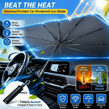 🔥100,000+ Happy Customers🚗Universal Portable Car Windshield Sunshade
