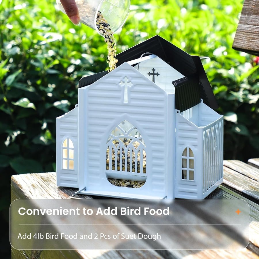 🎁 Last Day 60% OFF-✝️Church-Shaped Solar Bird Feeder(✨Same as in the video)