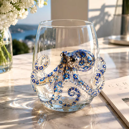 🔥Summer Sale-🌊Blue Ringed Octopus Handcrafted Glassware