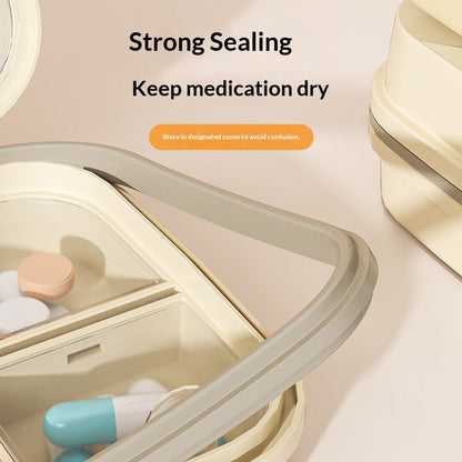 7-Day Double Layer Moisture-Proof Travel Pill Box, Portable Weekly Pocket Medicine Organizer