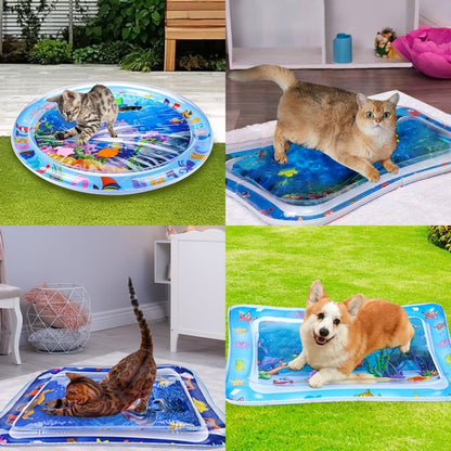 😺 Unleash the Fun for Indoor Cats - 49% OFF ✨Pet Water Sensory Mat – For Playful Hunting & Cooling Relief! 🐟