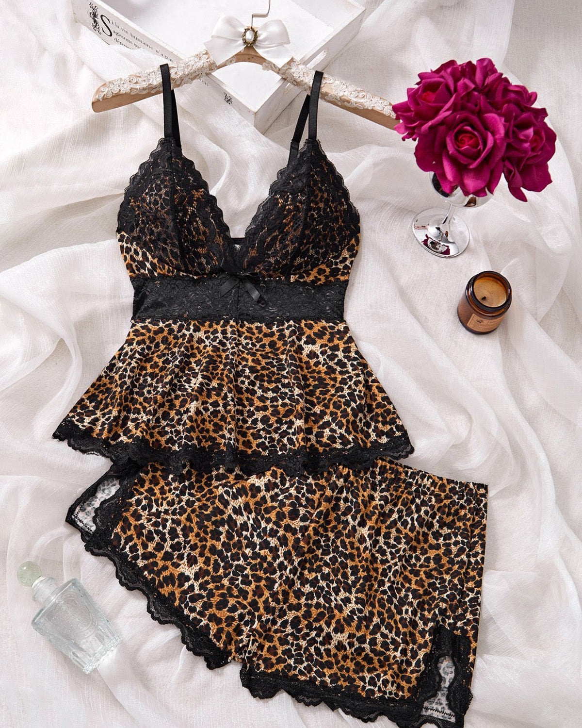 High Slit SPOILD Lacy Short 2-Piece Set