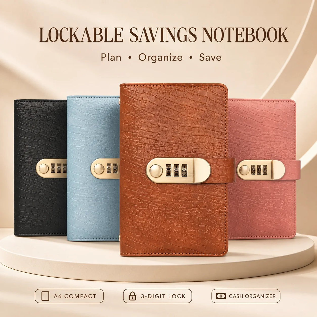 🔥 Last Day 49% OFF– Lockable A6 Savings Notebook with 3-Digit Combination Lock 💰