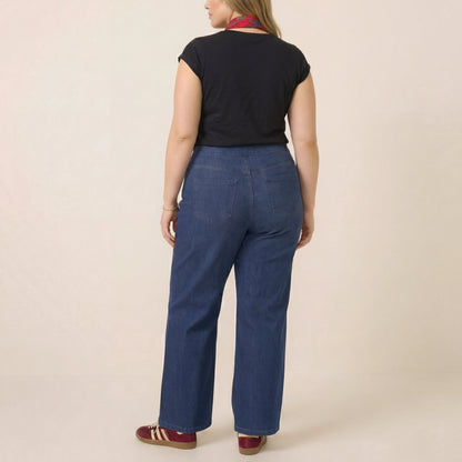 💥 This Week Only: 50% Off 👖Trovehand Denim Print French Terry Casual Sweatpants Jeans