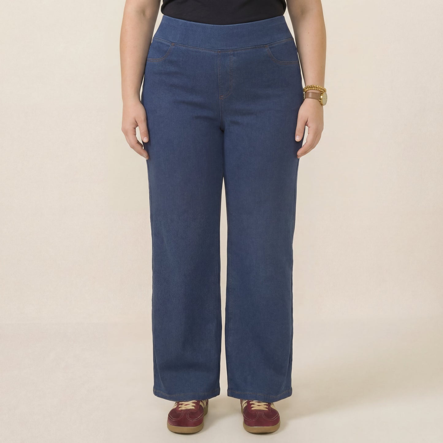 💥 This Week Only: 50% Off 👖Trovehand Denim Print French Terry Casual Sweatpants Jeans
