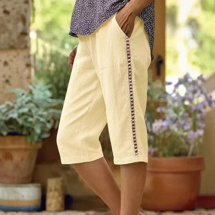 Women's Lace Trim Capri Pants